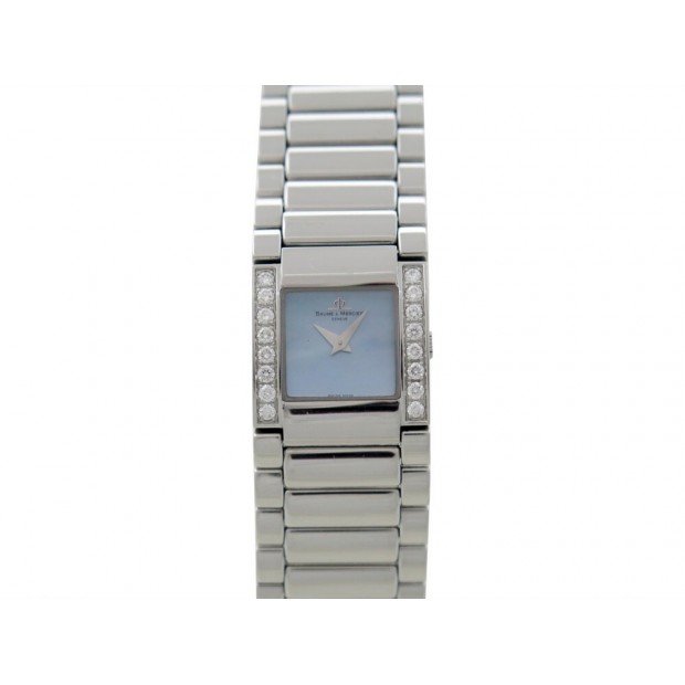 MONTRE BAUME ET MERCIER CATWALK 21 MM QUARTZ ACIER ET DIAMANTS STEEL WATCH 3400€