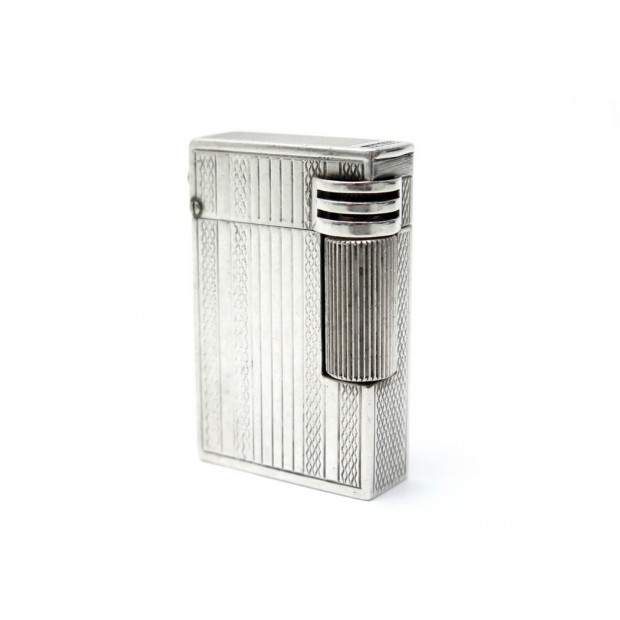 VINTAGE BRIQUET LANCEL A ESSENCE EN METAL ARGENTE SILVER PETROL LIGHTER