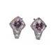 NEUF BOUCLES D'OREILLES MAUBOUSSIN FOU DE TOI OR DIAMANTS 0.8CT AMETHYSTE 3200€