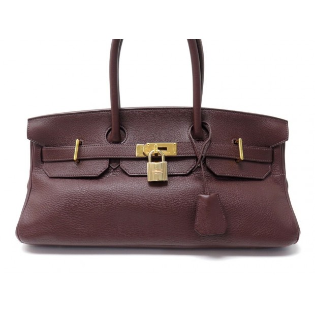 SAC A MAIN HERMES BIRKIN SHOULDER 42 EN CUIR TAURILLON MARRON HAND BAG 8600€