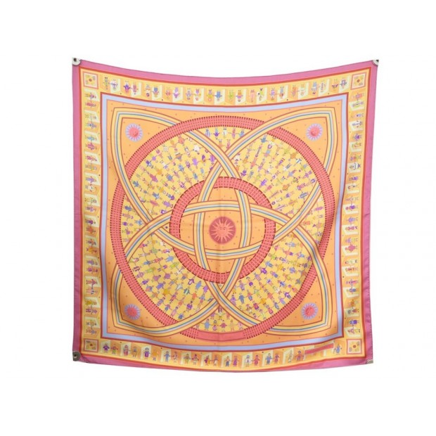 NEUF FOULARD HERMES DONNER LA MAIN PETROSSIAN CARRE 90 EN SOIE SILK SCARF 375€