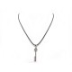 NEUF PENDENTIF HERMES CLE COLLIER BRACELET DOUBLE TRIPLE TOUR EN ACIER PALLADIE