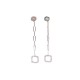 NEUF BOUCLES D'OREILLES DINH VAN IMPRESSION OR BLANC DIAMANTS + BOITE EARRINGS