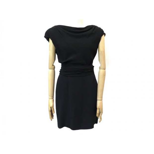 ROBE PRADA DOS NU TAILLE 40 IT 36 FR S EN SOIE NOIR BLACK SILK DRESS 1790€