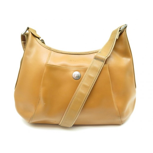 SAC A MAIN LONGCHAMP BESACE BANDOULIERE EN CUIR CAMEL LEATHER HAND BAG 340€