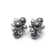 NEUF BOUCLES D'OREILLES CELINE GRAPPE DE PERLES ARGENTE ET GRIS NEW EARRINGS