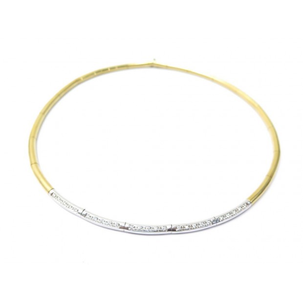 COLLIER POIRAY RAS DU COU FUSEAU OR JAUNE 18K ET DIAMANTS 0.5 CT NECKLACE CHOKER