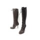 CHAUSSURES CHRISTIAN DIOR BOTTES A LACETS 39.5 39 CUIR MARRON BOOTS SHOES 1650€