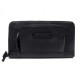 NEUF PORTEFEUILLE LONGCHAMP ZIPPE CUIR NOIR PORTE MONNAIE LEATHER WALLET 210€