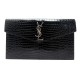 NEUF SAC POCHETTE A MAIN SAINT LAURENT UPTOWN POUCH 565739 CUIR FACON CROCO 515€