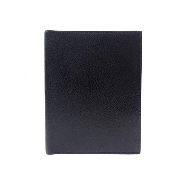 PORTE AGENDA HERMES COUVERTURE GM EN CUIR TOGO NOIR BLACK LEATHER DIARY HOLDER