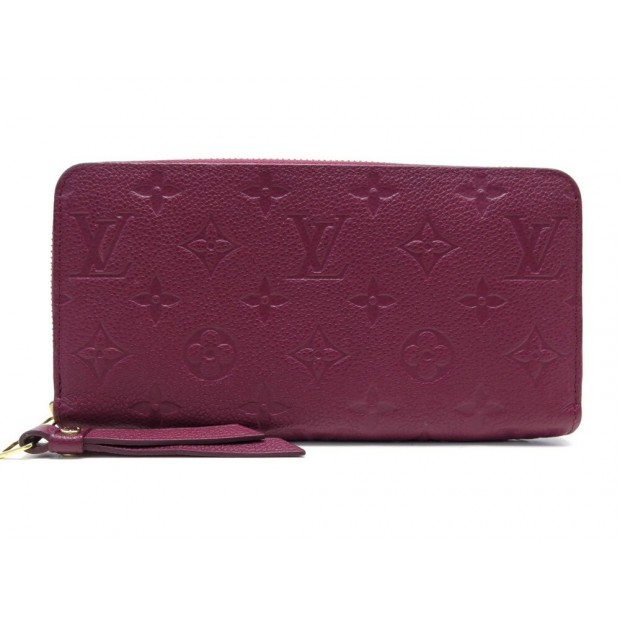 NEUF PORTEFEUILLE LOUIS VUITTON ZIPPY CUIR MONOGRAM EMPREINTE VIOLET WALLET 760€