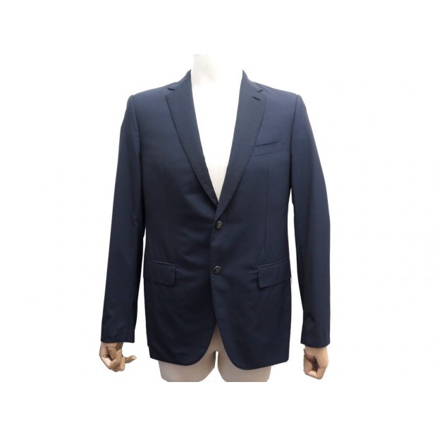 VESTE LOUIS VUITTON BLAZER BOUTONS LV M 50 LAINE BLEU MARINE WOOL JACKET 2300€