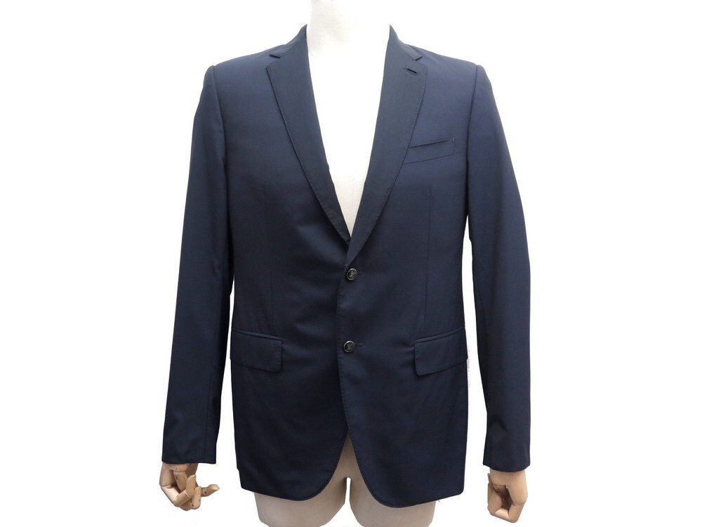 VESTE COSTUME HOMME LOUIS VUITTON BLEU FONCÉ TAILLE 36 Long EU 46 BLAZER  LAINE R