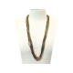 NEUF COLLIER CHANEL SAUTOIR MULTIRANG EN METAL DORE & NOIR NECKLACE NEW 1310€