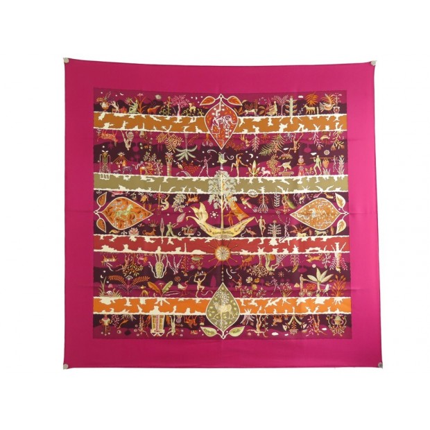 FOULARD HERMES RIVES FERTILES HENRY CARRE 90 EN SOIE + BOITE SILK SCARF 385€