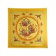 RARE FOULARD HERMES NIKKO RYBALTCHENKO CARRE 90 EN SOIE JAUNE + BOITE SIK SCARF