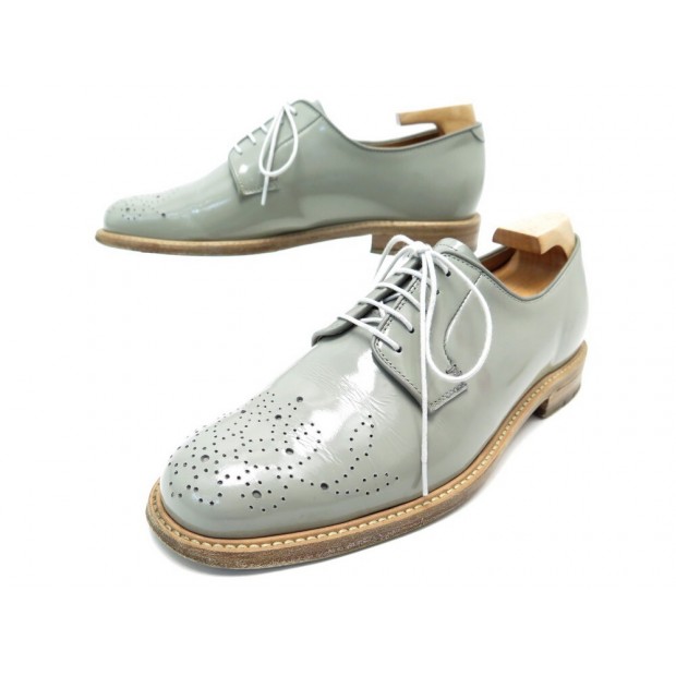 CHAUSSURES HESCHUNG DERBY OPALYS BOUT FLEURI 5 39 CUIR VERNIS GRIS SHOES 535€