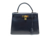 sac a main hermes kelly 29 sellier 1987 cuir box bleu