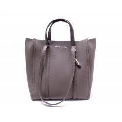 NEUF SAC A MAIN MARC JACOBS THE TAG TOTE CABAS CUIR GRAINE TAUPE BAG 410€