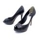 CHAUSSURES CHRISTIAN DIOR 37.5 ESCARPINS EN CUIR GRAINE NOIR LEATHER PUMP 580€