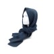 NEUF ECHARPE CAPUCHE HERMES VACK LAINE DE YACK BLEU MARINE 120CM NEW WOOL SCARF