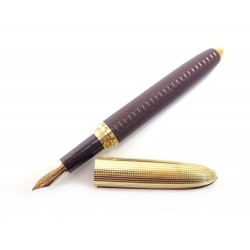 STYLO SPIRIT OF LOUIS VUITTON PLUME METAL DORE & CUIR BORDEAUX FOUNTAIN PEN 820€