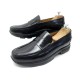 CHAUSSURES HERMES KENNEDY CUIR VEAU TOSCAN 43.5 MOCASSINS CUIR NOIR LOAFERS 760€