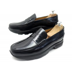 CHAUSSURES HERMES KENNEDY CUIR VEAU TOSCAN 43.5 MOCASSINS CUIR NOIR LOAFERS 760€