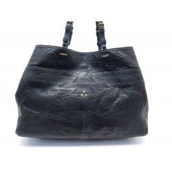 SAC A MAIN JEROME DREYFUSS MAURICE CUIR GRAINE BLEU MARINE LEATHER HANDBAG 900€