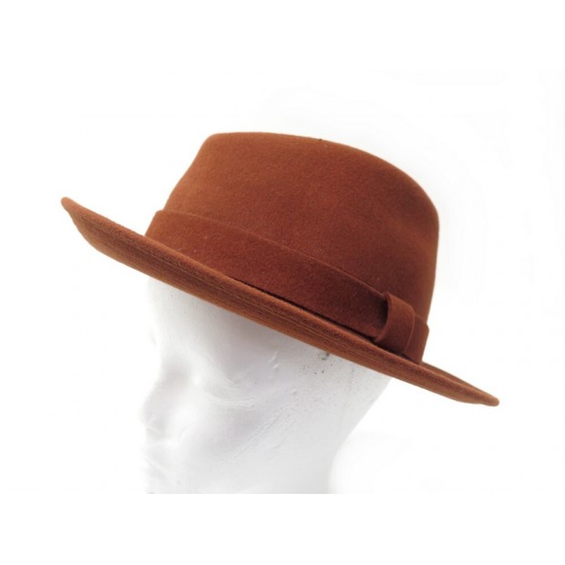 CHAPEAU HERMES POUR FEMME TAILLE 58 EN FEUTRE MARRON BROWN FELT HAT 550€