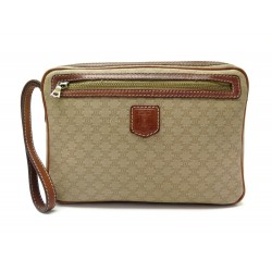 VINTAGE POCHETTE CELINE SAC A MAIN A DRAGONNE TOILE MONOGRAMMEE CAMEL POUCH 890€