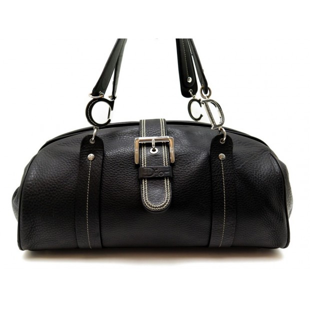 SAC A MAIN CHRISTIAN DIOR MALETTE DOCTEUR EN CUIR GRAINE NOIR DOCTOR BAG 1800€