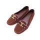 NEUF CHAUSSURES LOUIS VUITTON MOCASSINS OXFORD FLAT 38.5 DAIM MARRON SHOES 640€