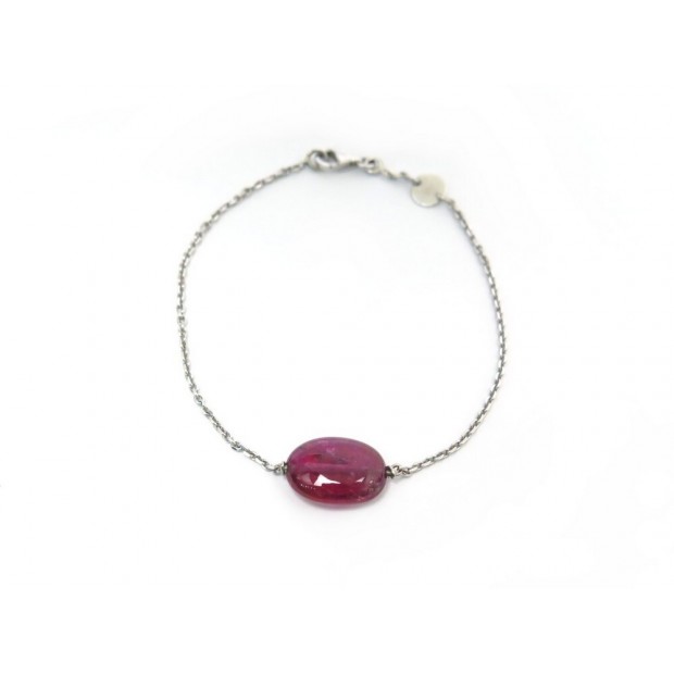 BRACELET TECLA BERLINGOT T17 EN OR BLANC 3.2GR PIERRE TOURMALINE ROSE GOLD 500€