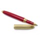 STYLO BILLE LOUIS VUITTON SPIRIT EN RESINE ROUGE ET METAL DORE ROLLERBALL 865€