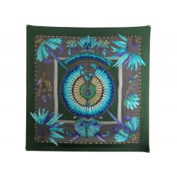 NEUF FOULARD HERMES BRAZIL PAR LAURENCE BOURTHOUMIEUX SOIE VERT SILK SCARF 385€