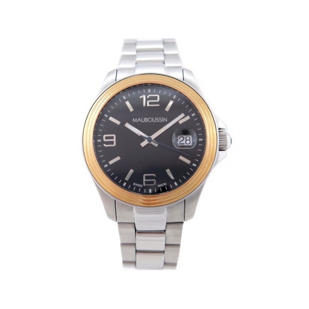 MONTRE MAUBOUSSIN HOMME D'AUDACE 40 MM ACIER & OR ROSE AUTOMATIQUE WATCH 2270€