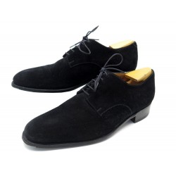 CHAUSSURES JM WESTON SAVILE 575 6D 40 DERBY DAIM NOIR + EMBAUCHOIRS SHOES 1005€