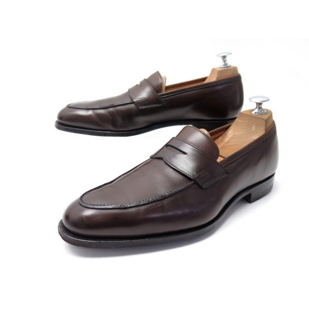 NEUF CHAUSSURES CROCKETT & JONES MOCASSINS CRAWFORD 6E 40 CUIR BOITE SHOES 690€