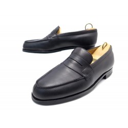 CHAUSSURES JM WESTON MOCASSINS 180 9.5C 43.5 EN CUIR NOIR LOAFERS SHOES 620€