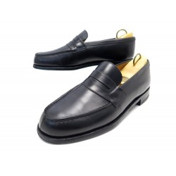 CHAUSSURES JM WESTON MOCASSINS 180 6.5C 40.5 EN CUIR NOIR LOAFERS SHOES 620€