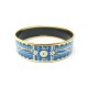 NEUF BRACELET HERMES EMAIL LARGE IMPRIME 19 CM FINITION PLAQUE OR ENAMEL 495€