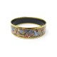 BRACELET HERMES IMPRIME OISEAUX LARGE 19CM EMAIL FINITION PLAQUE OR ENAMEL 495€