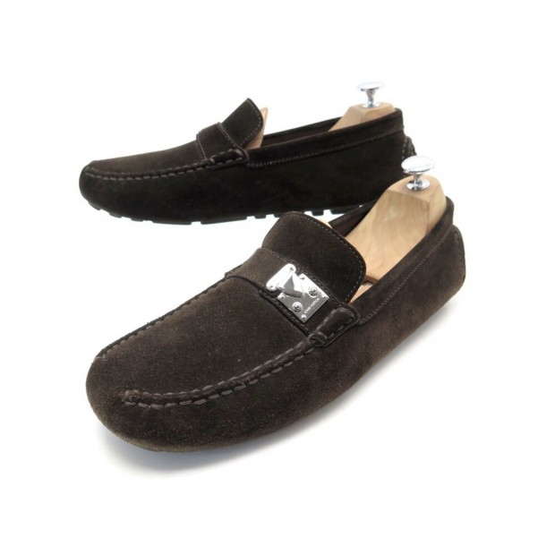 NEUF CHAUSSURES LOUIS VUITTON MOCASSINS 9 43 FERMOIR PETITE MALLE LOAFERS 560€