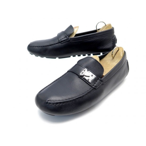 NEUF CHAUSSURES LOUIS VUITTON MOCASSINS 9 43 FERMOIR PETITE MALLE LOAFERS 570€