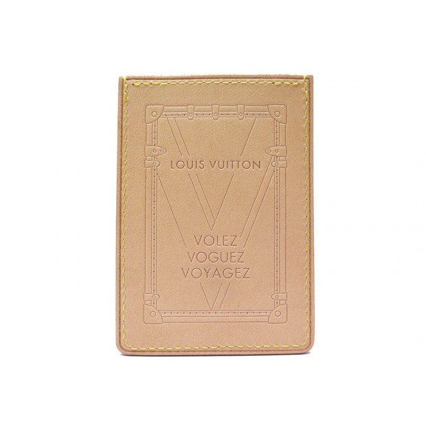 LOUIS VUITTON Vachetta V Volez Vougues Voyages Des Valises Card Hold Wallet  NEW