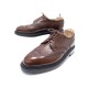 CHAUSSURES JM WESTON DERBY 590 TRIPLE SEMELLES 8.5D 42.5 CUIR MARRON SHOES 1150€