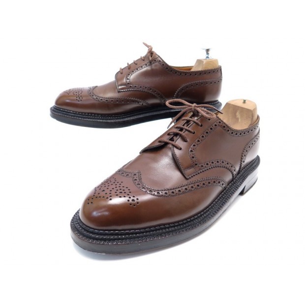 CHAUSSURES JM WESTON DERBY 590 TRIPLE SEMELLES 8.5D 42.5 CUIR MARRON SHOES 1150€