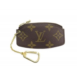 NEUF VINTAGE POCHETTE PORTE CLE LOUIS VUITTON TOILE MONOGRAM NEW KEY POUCH 185€